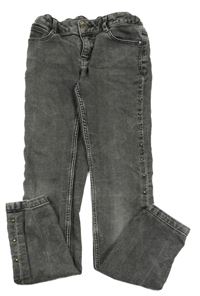 Tmavošedé skinny rifle s cvočky C&A