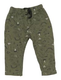 Khaki tepláky s dinosaury Matalan
