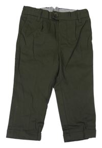 Khaki plátěné kalhoty M&S