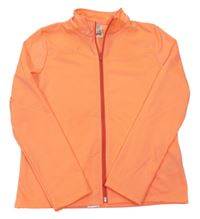 Neonově oranžová sportovní propínací mikina Decathlon