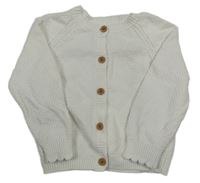 Bílý propínací svetr Nutmeg