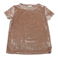 Starorůžové sametové tričko Next