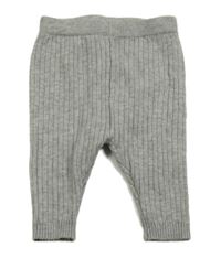 Šedé žebrované pletené tepláky George