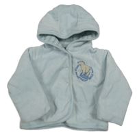 Světlemodrá sametová zateplená mikina s kapucí C&A