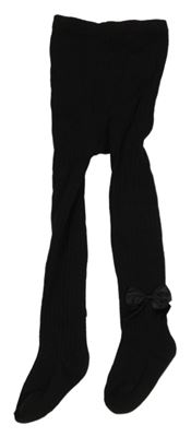 Černé punčocháče s mašlemi 