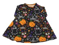 Černé šaty s dýněmi F&F