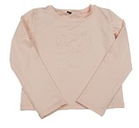 Světlerůžové sportovní triko s nápisem 