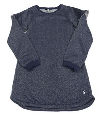 Tmavomodré třpytivé teplákové šaty Joules