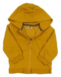 Okrová propínací mikina s kapucí Ergee