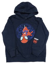 Tmavomodrá mikina se Spidermanem a kapucí Marvel