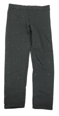 Tmavošedé puntíkaté legíny H&M