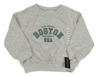 Nové - šedá melírovaná mikina s nápisem dunnes