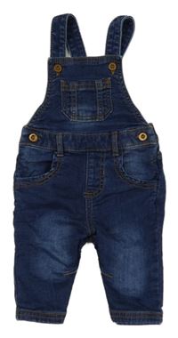 Tmavomodré laclové rifle s kapsou F&F