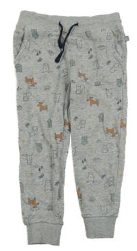 Šedé tepláky se zvířaty Lindex