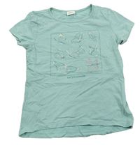 Světlezelené tričko s motýly S. Oliver