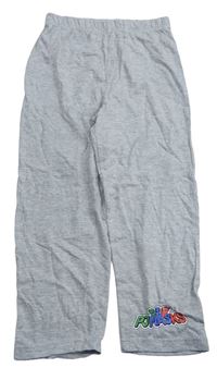 Šedé melírované pyžamové kalhoty s nápisem - PJ Masks