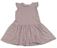 Růžovo-černé puntíkaté šaty Primark