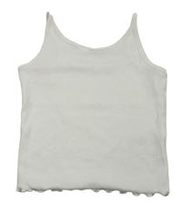 Bílý žebrovaný crop top George