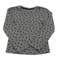 Šedo-černé puntíkaté triko George