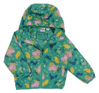 Zelená šusťáková jarní bunda s Tomíkem a kapucí 