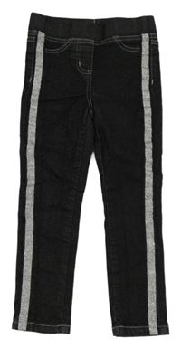 Tmavošedé džegíny s třpytivými pruhy John Baner