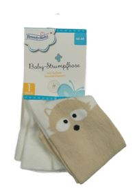 Nové - Bílo-béžové punčocháče s čumákem 