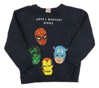 Tmavomodrá mikina se superhrdiny Marvel