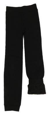 Černé zateplené punčocháčové legíny