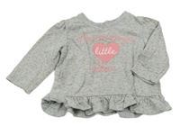 Šedo-zlato-růžové puntíkaté triko s nápisem Early Days