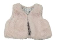 Světlerůžová chlupatá podšitá vesta 
