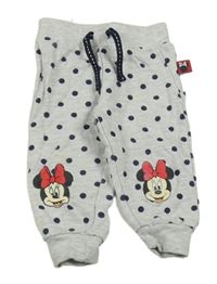 Šedo-tmavomodré puntíkaté tepláky s Minnie Primark