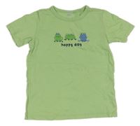 Zelené tričko se žabičkami 