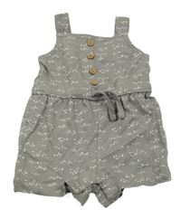 Šedý puntíkatý kraťasový overal Topomini