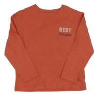 Cihlové triko s nápisem 