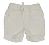 Bílé plátěné kraťasy 