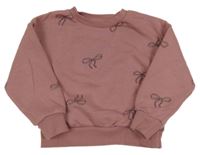 Starorůžová mikina s mašlemi Primark