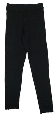Černé žebrované legíny Primark