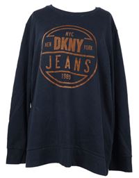 Pánská tmavomodrá mikina s logem zn. DKNY 
