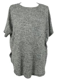 Dámské šedé melírované úpletové tričko 