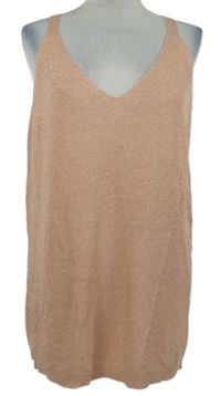 Dámský světlerůžový třpytivý top Peacocks 