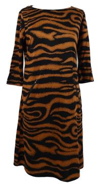 Dámské oranžovo-černé vzorované šaty Vegas 