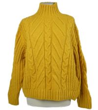 Dámský okrový vzorovaný svetr s rolákem M&S