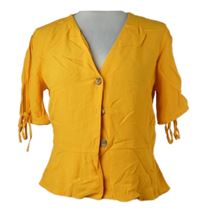 Dámská hořčicová crop halenka Topshop 