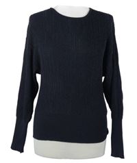 Dámský tmavomodrý třpytivý žebrovaný svetr Orsay 