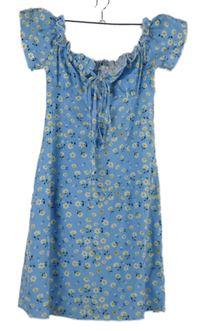 Dámské světlemodré milkmaid šaty Shein 