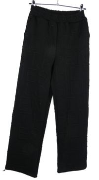 Dámské černé tepláky s nápisy 