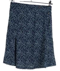 Dámská tmavomodrá kytičkovaná tylová sukně H&M