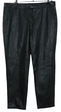 Dámské černé koženkové kalhoty Zara 