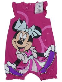 Neonově růžový kraťasový overal s Minnie Disney