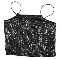 Černo-stříbrný crop top New Look